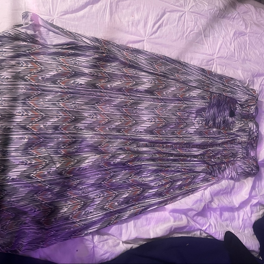 patterned maxi skirt